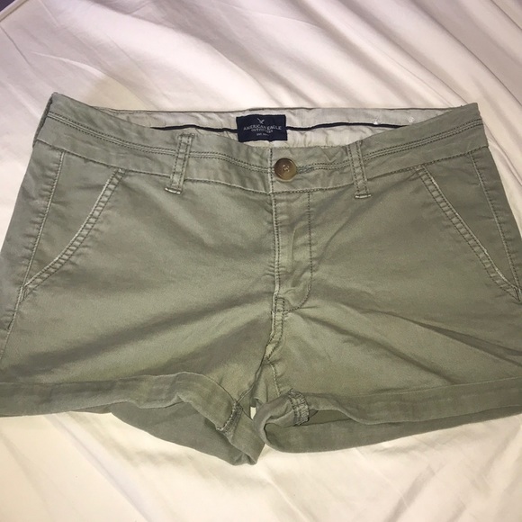 Olive Green Midi Ae Khaki Shorts 